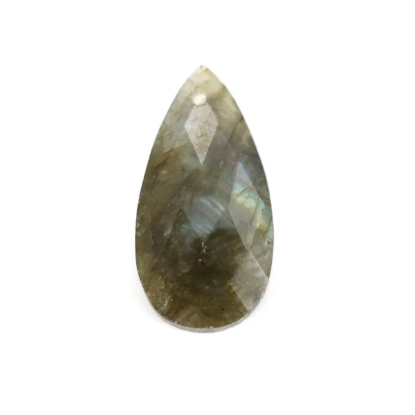 Labradorite pendant drop faceted 13x25mm x 1pc