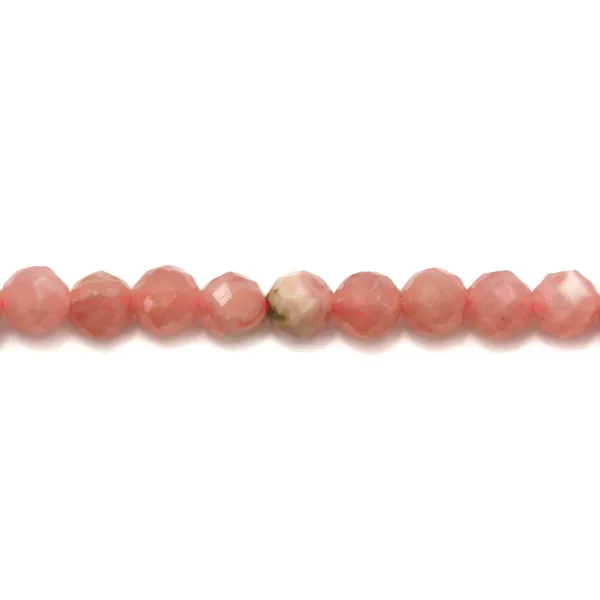 Rodochrosite redondo facetado, tamanho 2mm x 40cm