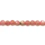 Rhodochrosite de forme ronde facette, de taille 2mm x 39cm