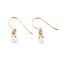 Boucles d'oreilles oxyde de zirconium rond 5mm - Gold Filled x 2pcs