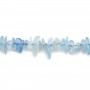 Aigue-marine forme en chips x 80cm
