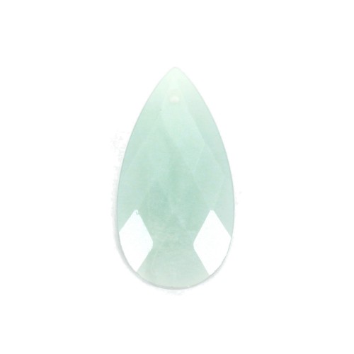 Pendant Amazonite drop faceted 13x25mm x 1pc