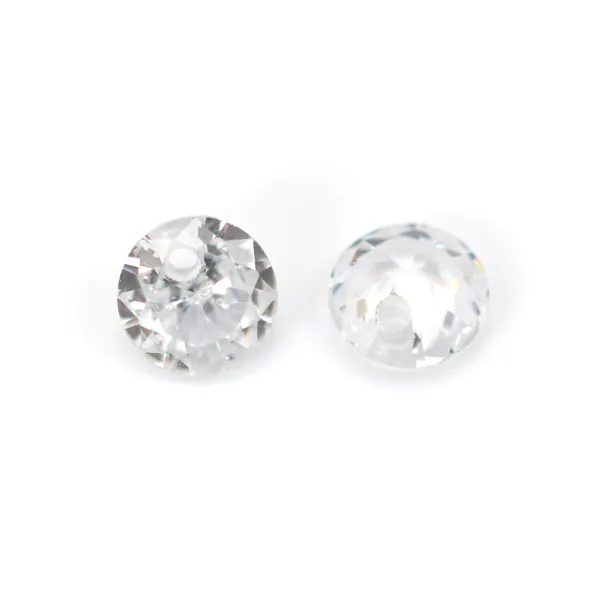 Ossido di zirconio rotondo brillante 5 mm x 2 pezzi