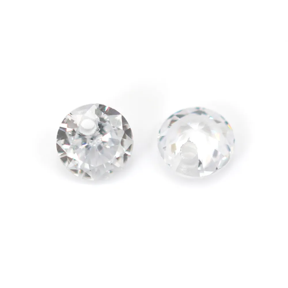 Óxido de zircónio brilhante redondo 5mm x 2pcs