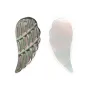 Nacre grise en forme d'aile 10x22mm x 1pc