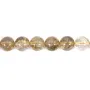 Rutilquarz goldfarben rund 12mm x 40cm