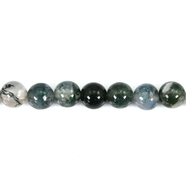 Ágata musgo redonda 6,5 mm x 39 cm