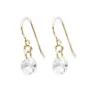 Boucles d'oreilles oxyde de zirconium rond 5mm - Gold Filled x 2pcs