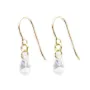 Earring zirconium oxide drop 4x6mm - Gold Filled x 2pcs