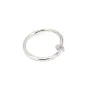 Adjustable ring for half drilled - Silver 925 rhodium x 1pc