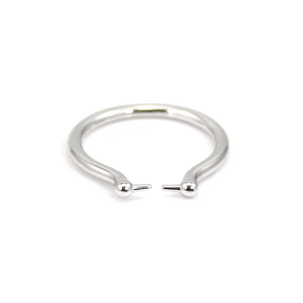 Bague pour perle entièrement percée - Argent 925 rhodié x 1pc