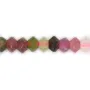 Tourmaline rondelle boulier facette 2x3mm sur fil 39cm