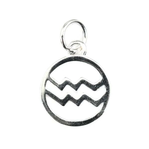 Pendente signo astrológico 10x15mm - Aquário - Prata 925 x 1unidade