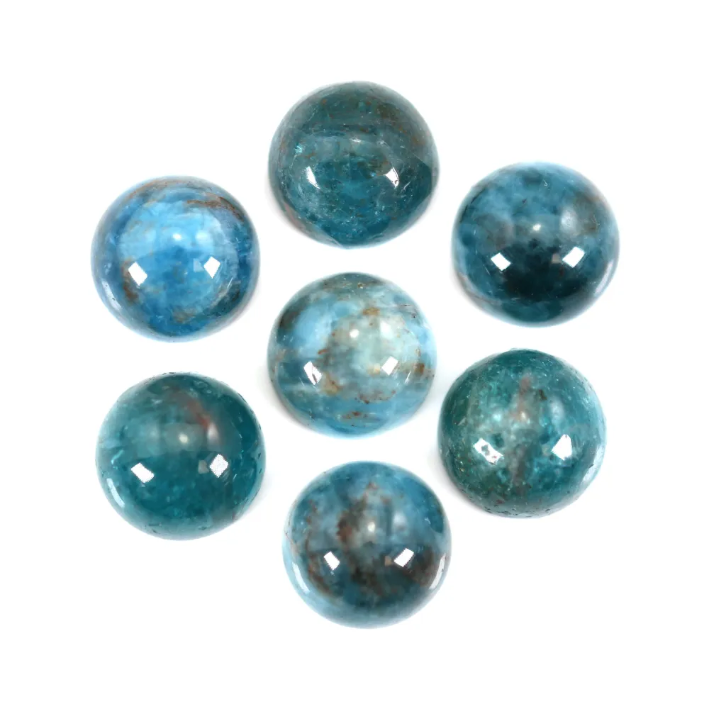 Cabochon Apatite rond 8mm x 1pc
