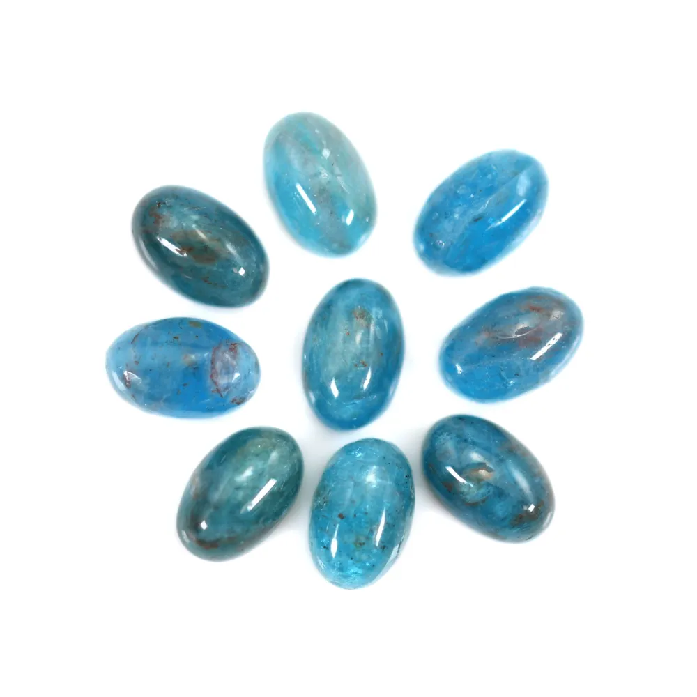 Apatite oval cabochon 4x6mm x 1pc