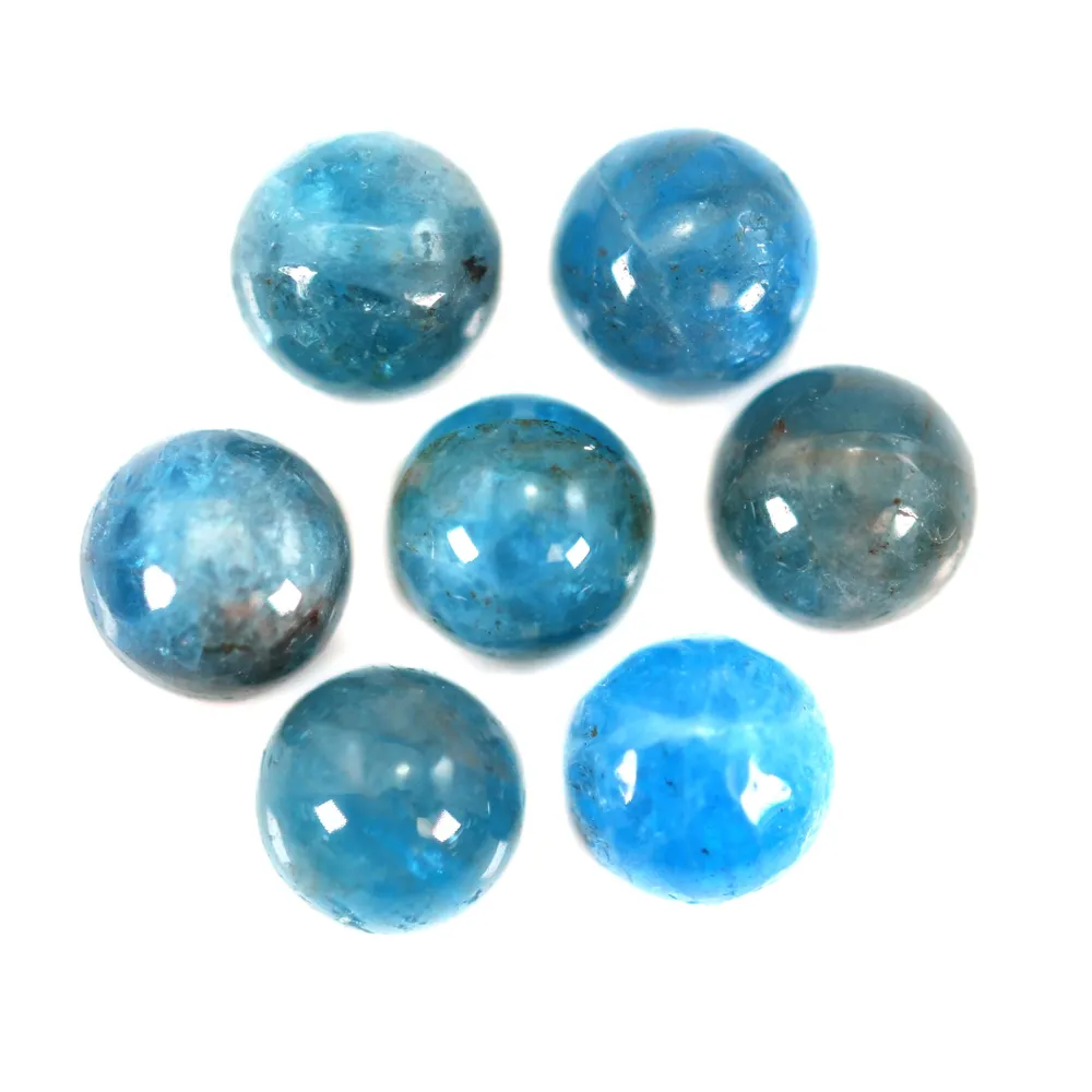 Cabochão de apatite redondo 6mm x 1 unidade