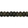 Obsidian roundel - Heishi - 2x4mm x 39cm