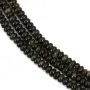 Obsidian roundel - Heishi - 2x4mm x 39cm