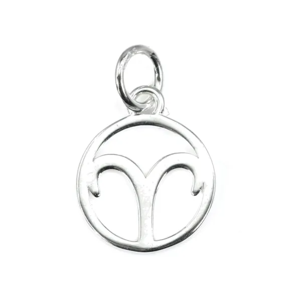 Charm signo astrológico 10x15mm - Aries - Plata 925 x 1pc