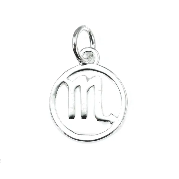 Charm signo astrológico 10x15mm - Escorpio - Plata 925 x 1pc