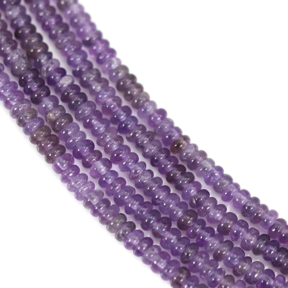 Ametista redonda - Heishi - 2x4mm x 39cm