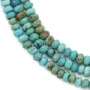 Turquoise rondelle facette 3x4mm x 40cm