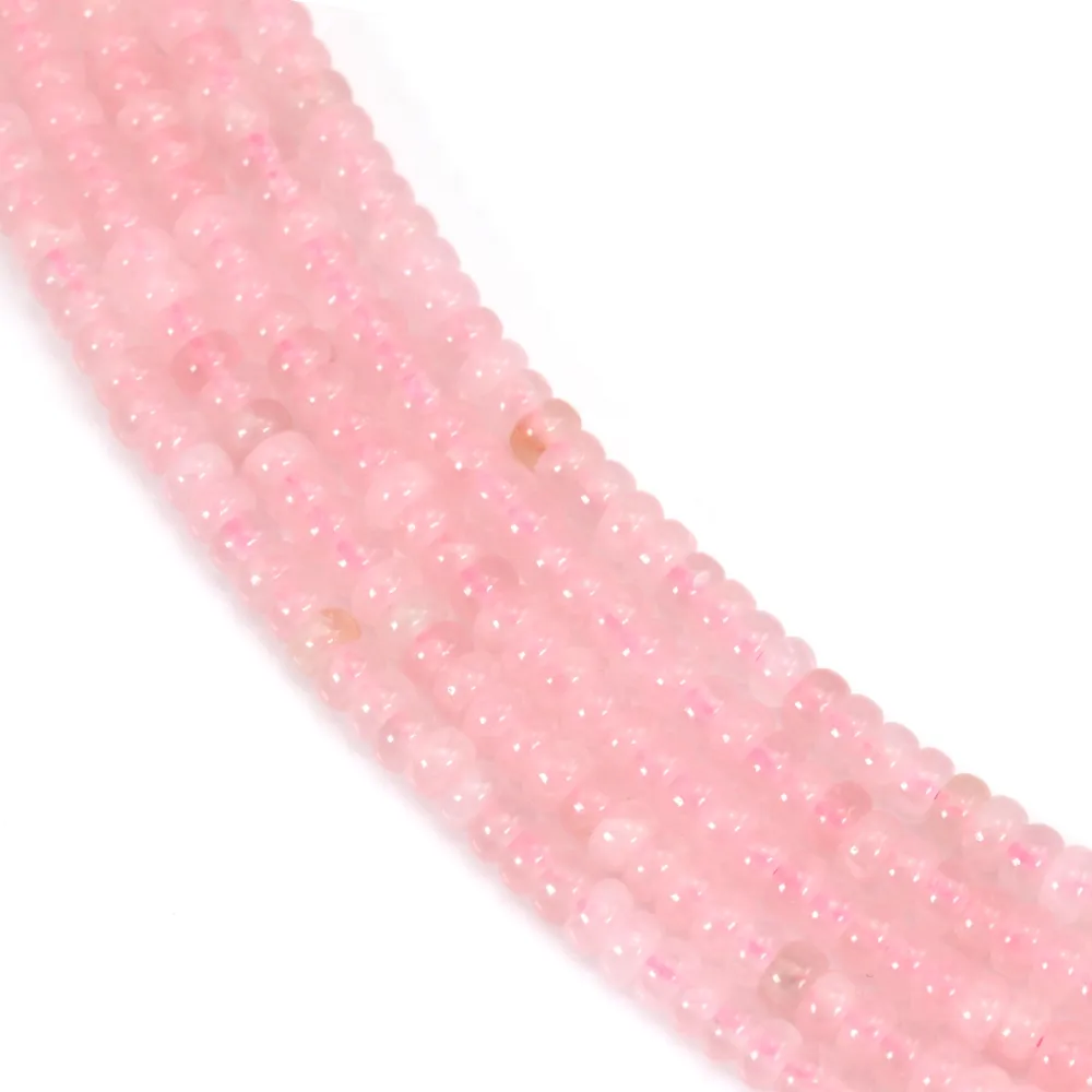 Pink Quartz Roundel - Heishi - 2x4mm x 39cm