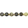 Grenat vert rond plat facetté 8mm x 38cm