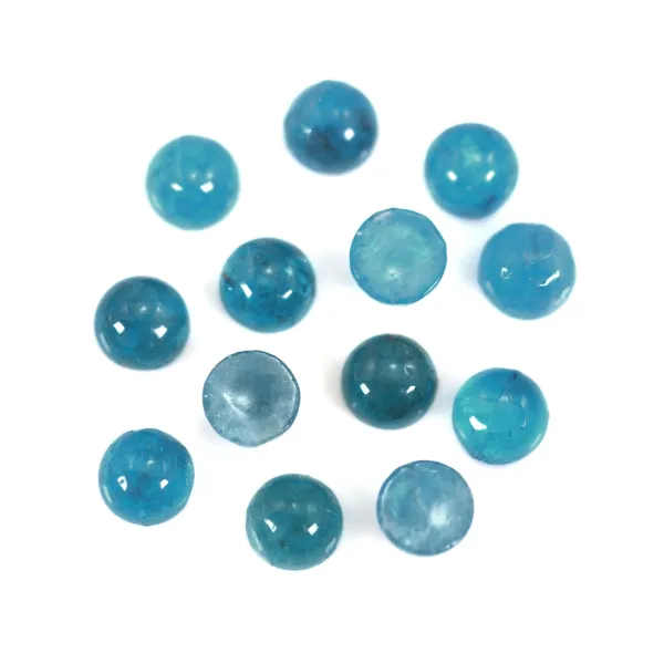 Cabochon Apatite rond 3mm x 2pcs