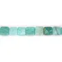 Amazonite bleu, de forme carré facette 6mm x 4 st