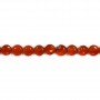 Cornelian Flat Round 8mm x 5 pcs