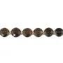 Quartz Fumé rond plat facetté 8mm x 38cm