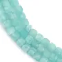 Amazonite du Pérou cube facetté 4.5mm x 38cm