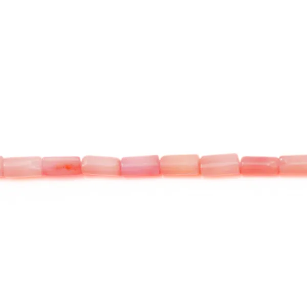 Bambou mer teinté rose pâle  Tube 2x4mm x 40cm 