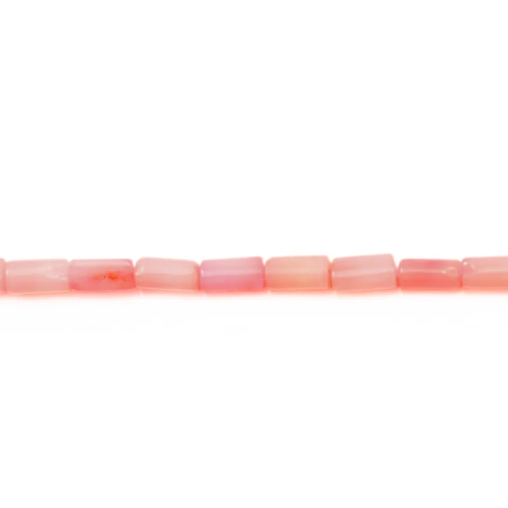Bambou mer teinté rose pâle  Tube 2x4mm x 40cm 