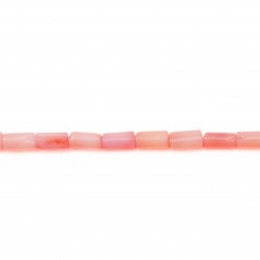 Colored Orange Tube Sea Bamboo 2x4mm x 20pcs 