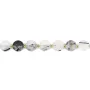 Quartz Rutile noir rond plat facetté 8mm x 38cm