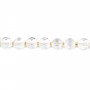 Cristal de roche rond plat facetté 8mm x 38cm