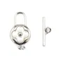 Fermoir T Toggle trevo madre-pérola 11x18mm - Prata 925 x 1 unidade
