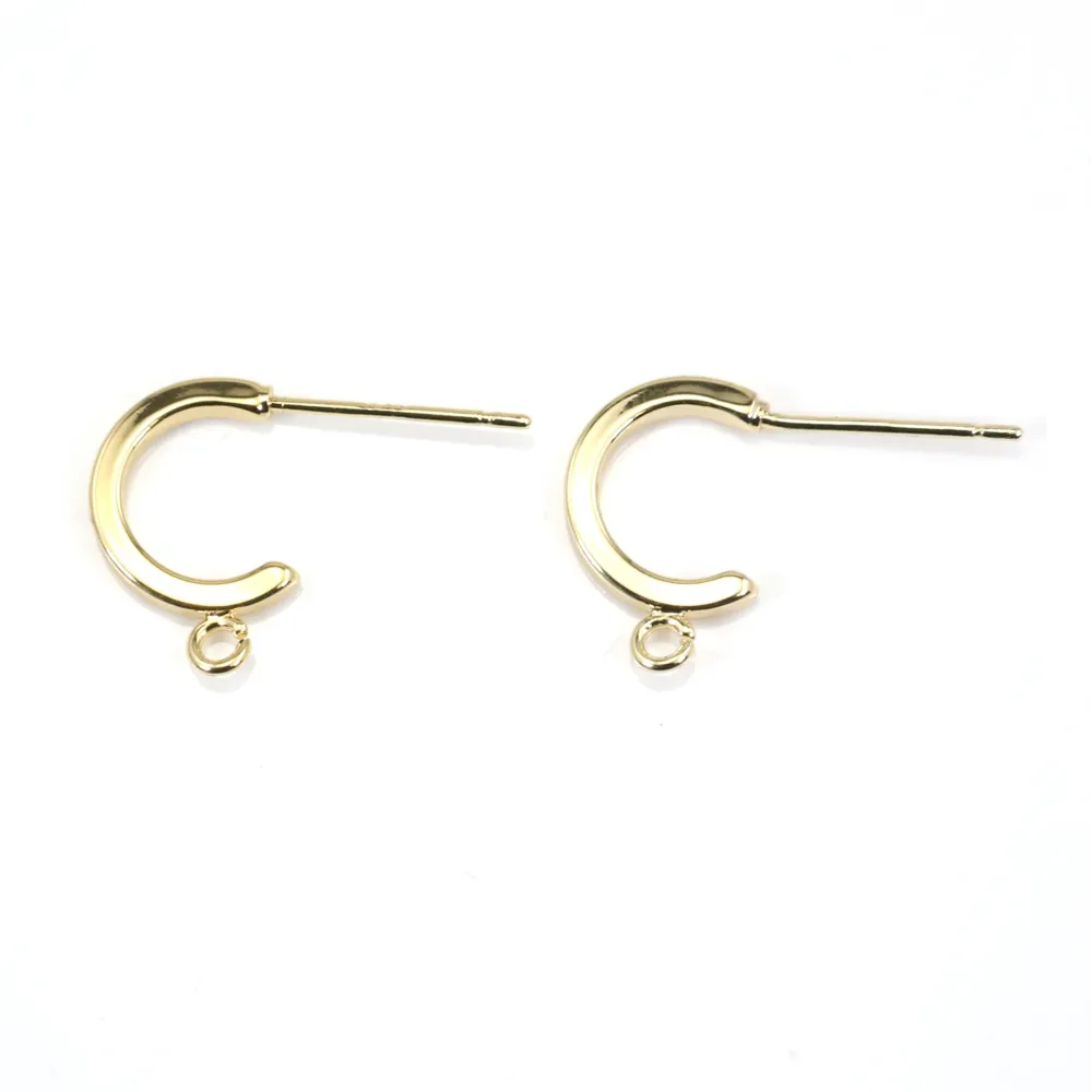 Clou Créole à décorer 11mm - Doré x 2pcs