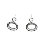 Clou d'oreille para cabujón ovalado de 6x8mm - Plata de ley Rodiada x 2 unidades