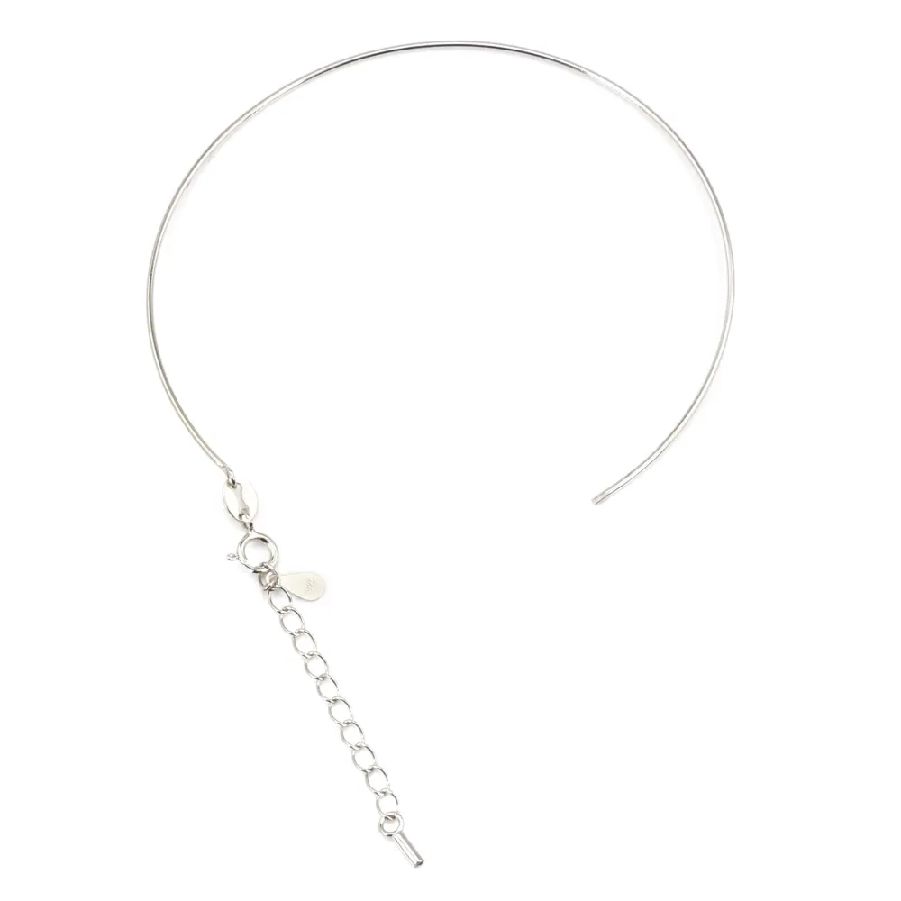 Pulsera ajustable de 0.9mm con cierre de rosca y extensión - Plata 925 rodinada x 1ud