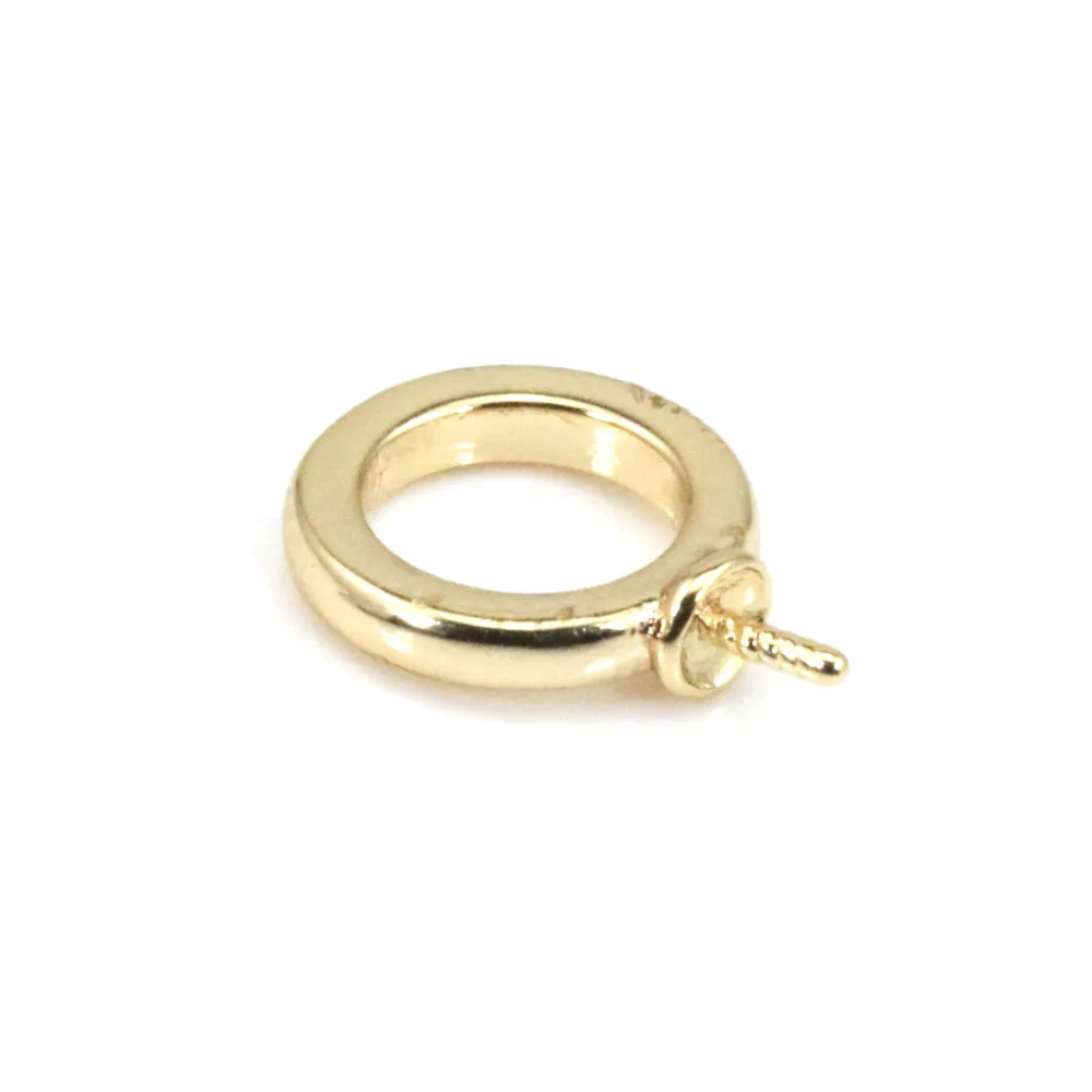 Bélière redonda para semi perfurado 14mm - Dourado x 2pcs