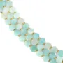 Amazonite redonda plana facetada 8mm x 38cm
