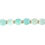 Amazonite rond plat facetté 8mm x 38cm