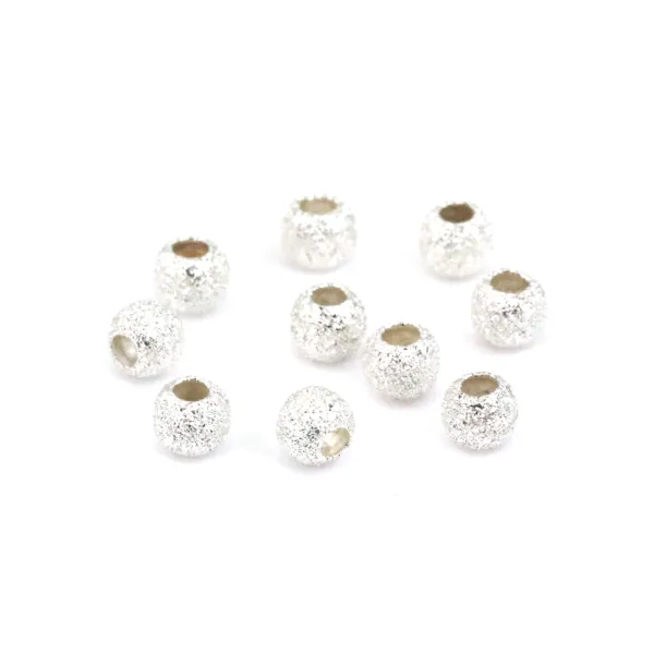 Round diamond-cut beads 3mm - 925 Silver x 20pcs