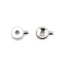 Crushed round bead 3mm - Rhodium-plated 925 Silver x 2pcs