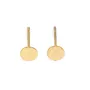 Earring stud round cabochon setting 5mm - Gold x 4pcs