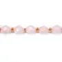 Quartz rose olive facetté 5x6mm x 38cm (47pcs)