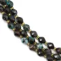 Azurite olive faceted 6x8mm x 39cm